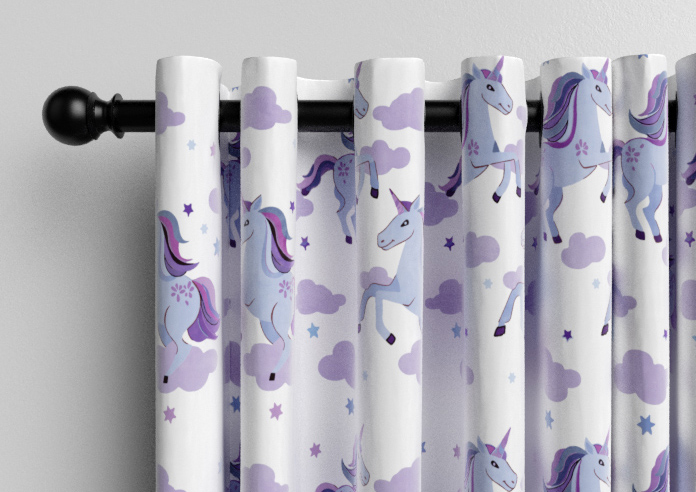 Unicorn Magic, Purple - Made to Measure Curtains - Image 12